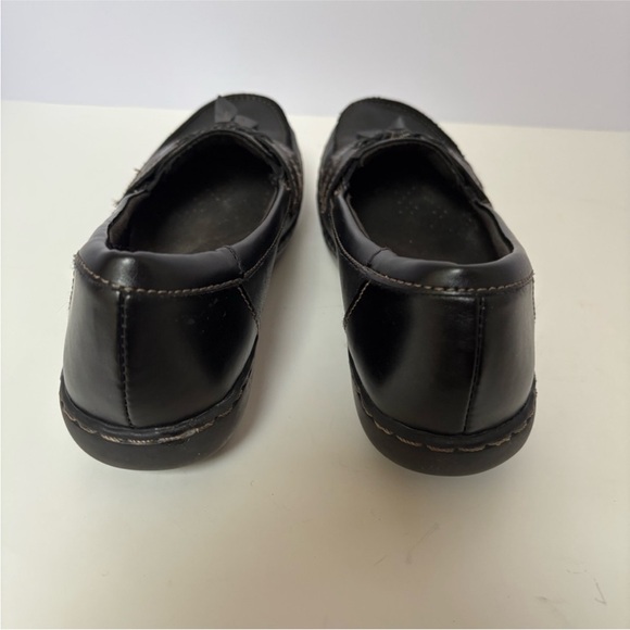 Clarks Ashland Bubble Loafers Work Shoes Comfort Slip On Leather Black Size 7 - Picture 6 of 11
